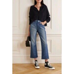 Tu Es Mon Tresor Denim Moonstone High Rise Bootcut Jeans Blue Sz 26 Flare Japan